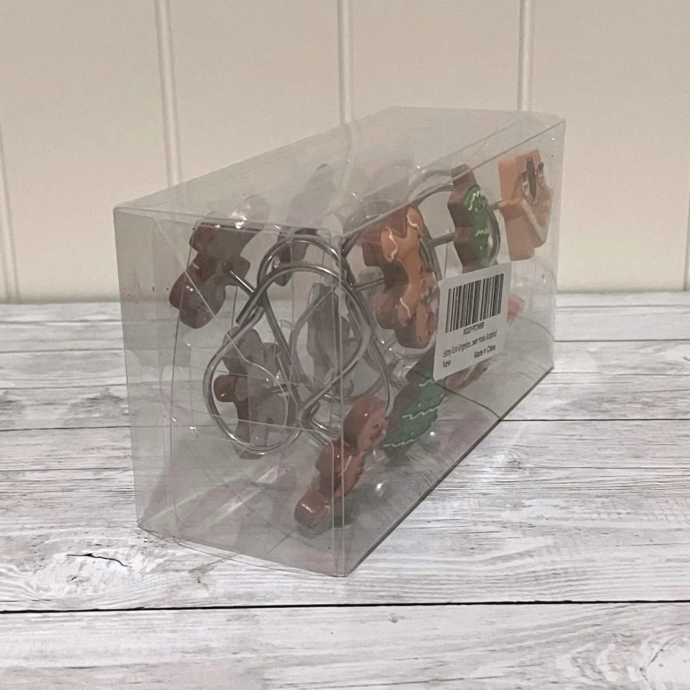 Christmas Gingerbread Man Tree House Shower Curtain Hooks Set of‎ 12 New